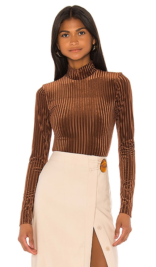 Song of Style Vivian Bodysuit in Chocolate Brown | REVOLVE