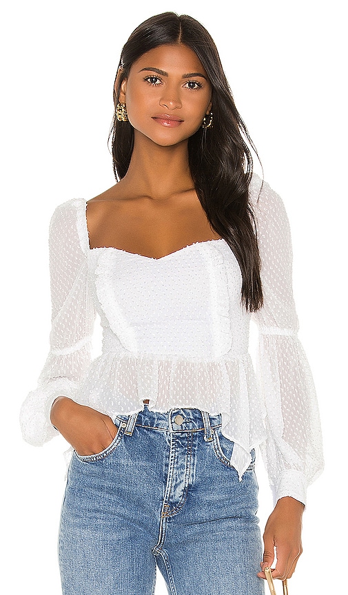 Shop Song Of Style Clara Top In White