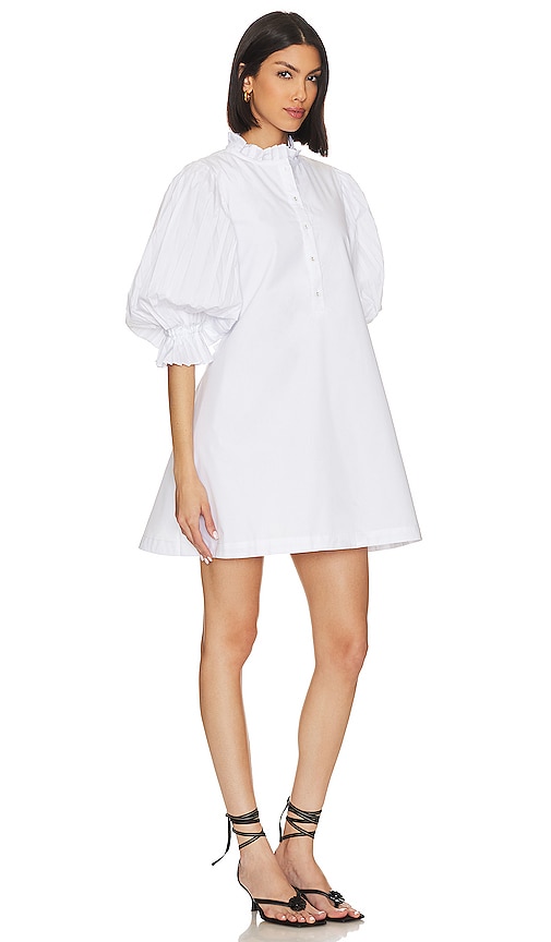 Shop Sovere / Focus Pleat Smock Mini Dress In White