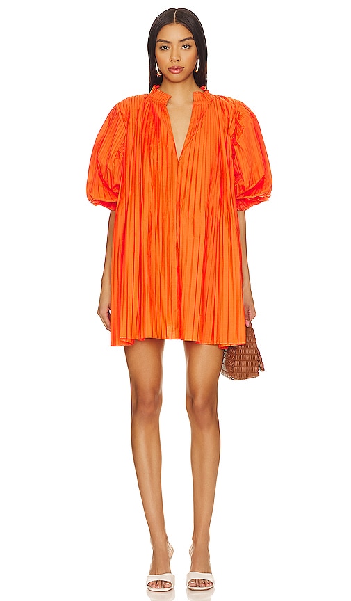 Pleated best sale smock dress