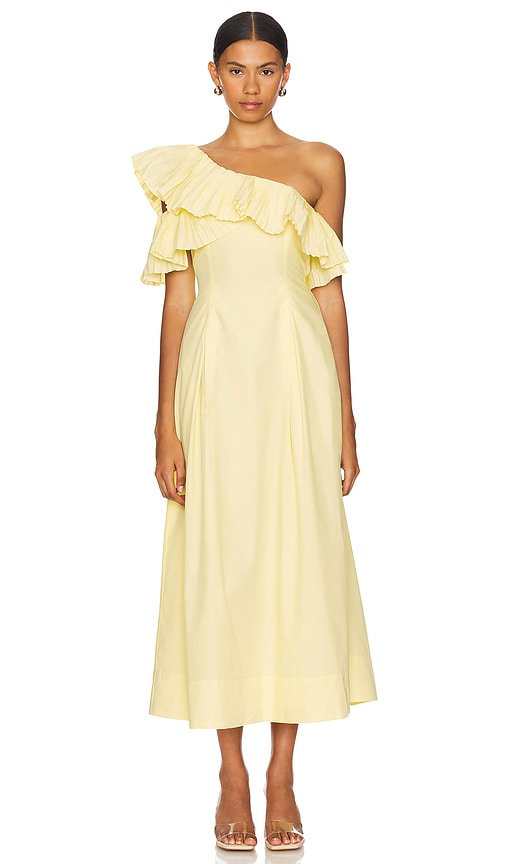 Shop Sovere / Bliss Midi Dress In Lemon Sorbet