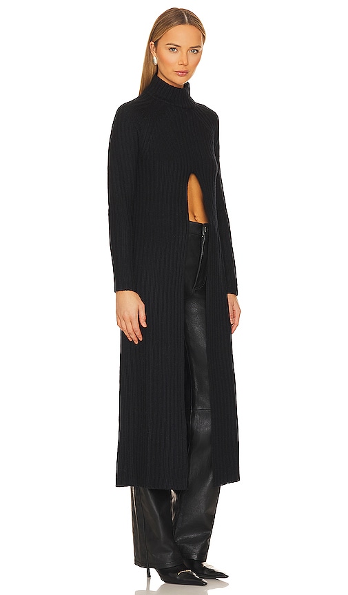 Shop Sovere / Souvenir Knit Maxi Sweater In Black