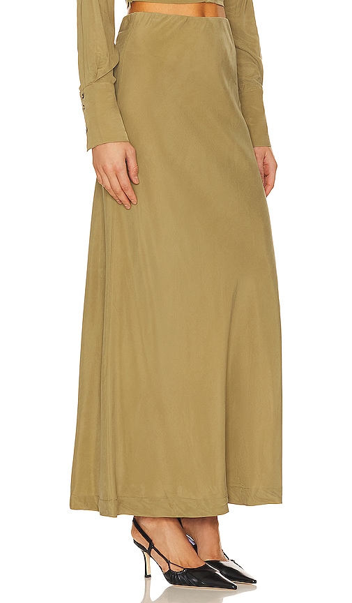Shop Sovere / Atone Maxi Skirt In Olive
