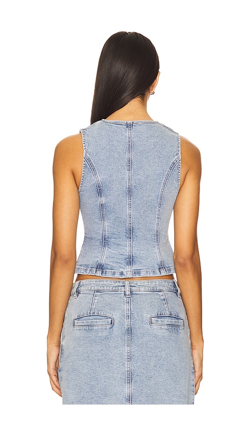 Sovere Oberteil Aus Denim Etch In Blue. Größe S. Also In Xs. 
