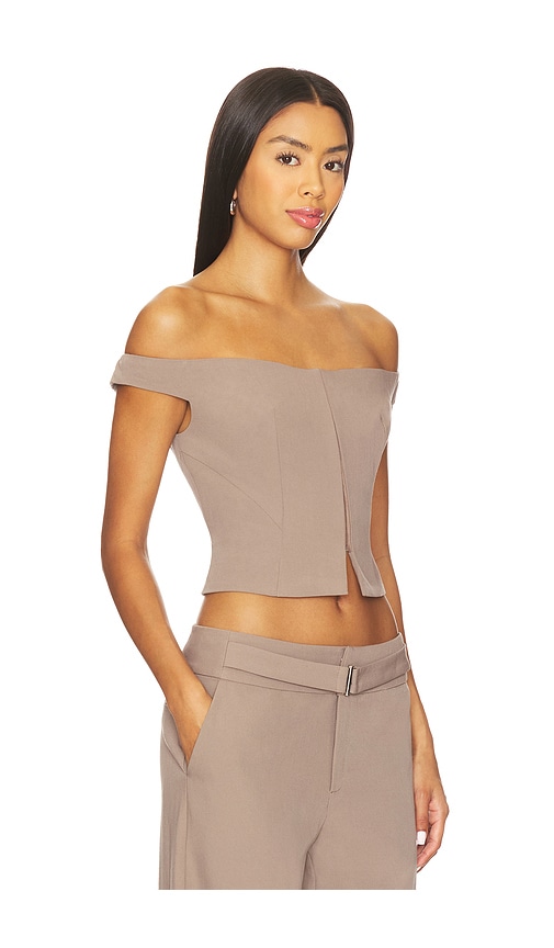Sovere / Kennedy Off-the-shoulder Top In Brown