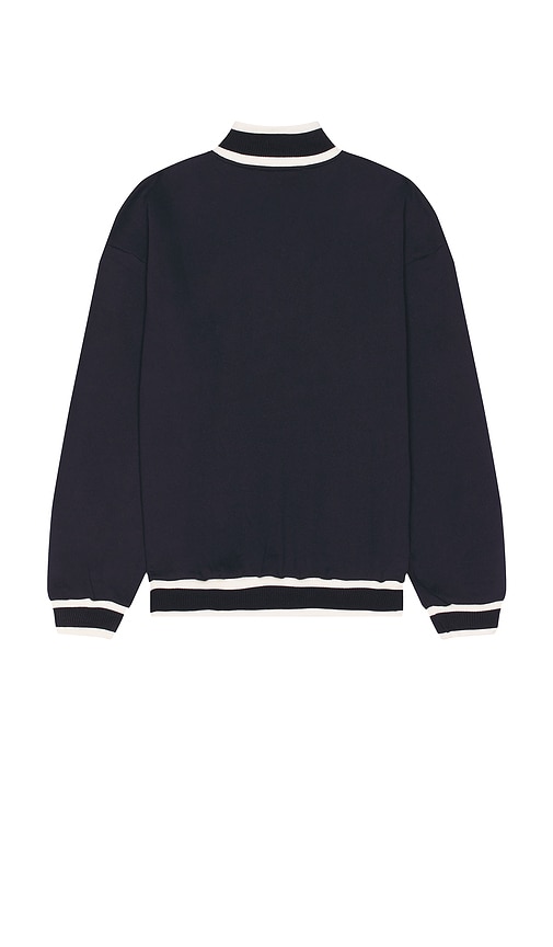 Shop Ser.o.ya Theodore Oversized Fleece Sweater In 海蓝&白色