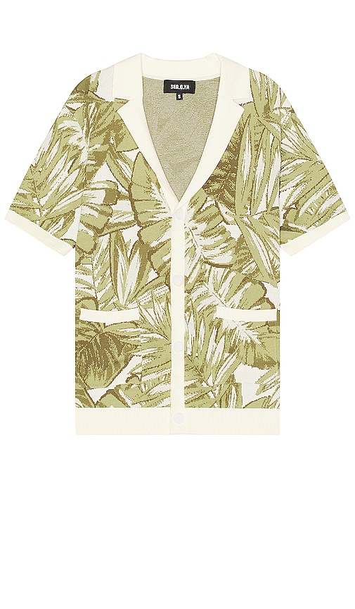 SER.O.YA Taz Shirt in Sage Palm