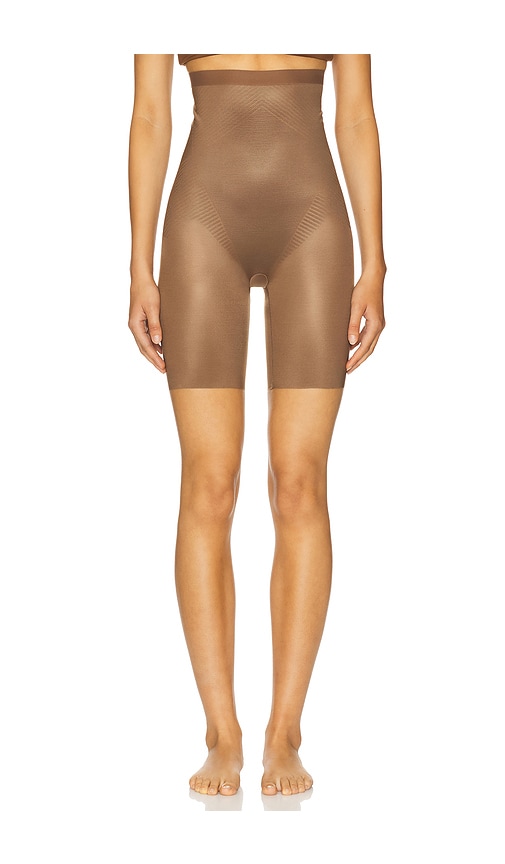 Spanxshape Invisible High Waisted Short in Brown. - size S (also in L, M, XS)