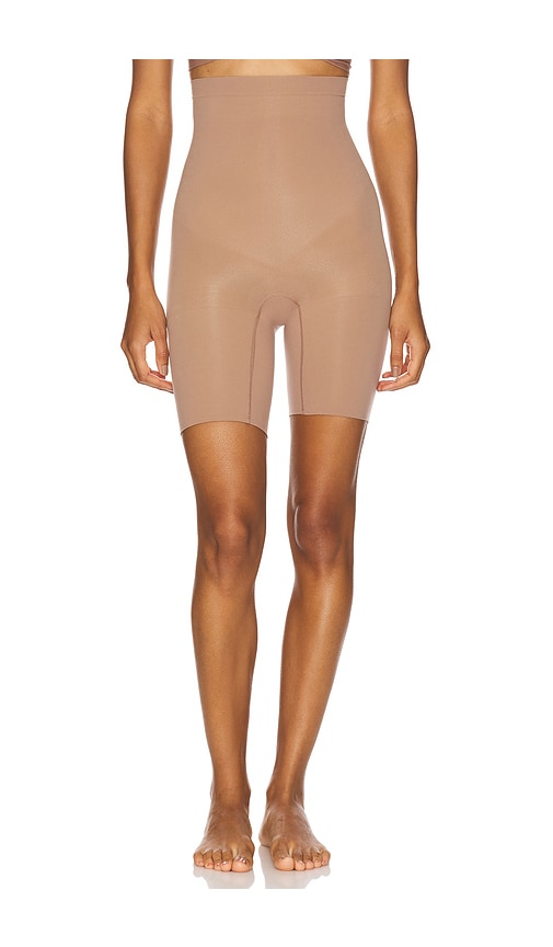 Spanxsculpt Seamless Power High Waisted Short in Taupe. - size XL (also in L, M, S)
