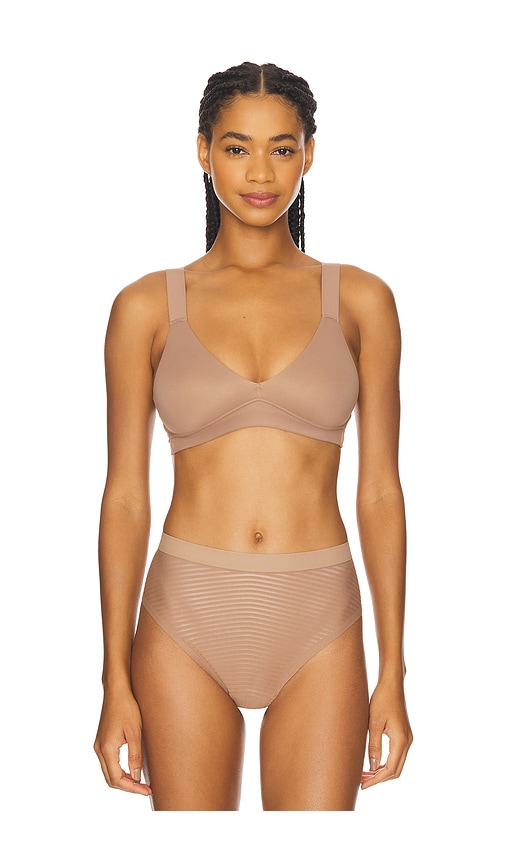 Spanxsmooth Bra-lleujah Unlined Bralette in Taupe. - size S (also in L, M, XL)