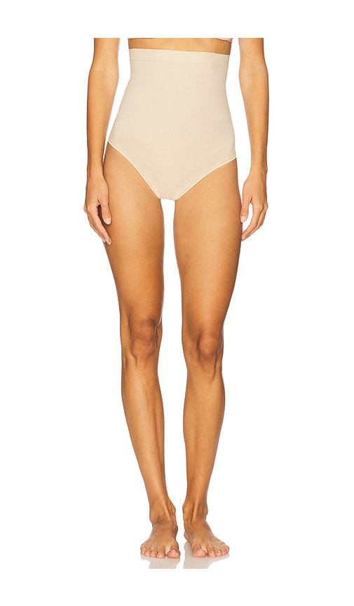 Spanxsculpt Seamless Power High Waisted Thong in Nude. - size S (also in L, M, XL)