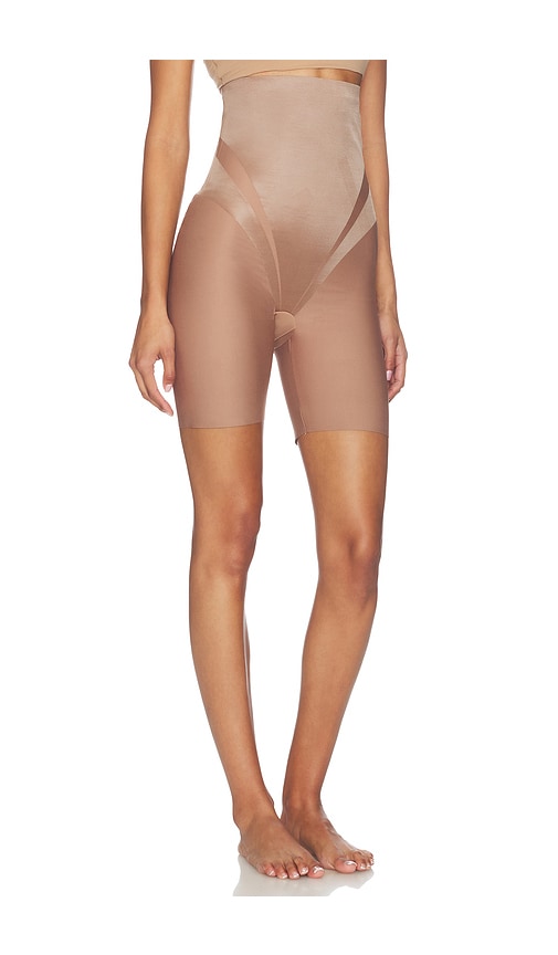  Spanx Spanxsculpt Transform High Waisted Mid Thigh Short In Tan. - Size Xs (also In S, M, L, Xl, Xxl) 