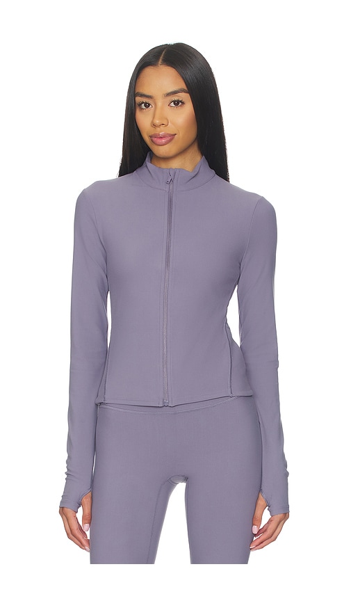 Spanx Smooth Onform Full Zip Jacket In Purple