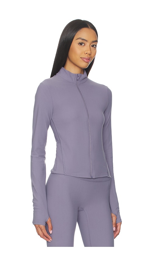 Spanx Smooth Onform Full Zip Jacket In Purple