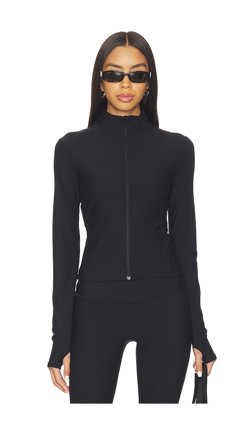 Spanx Smooth On Form Full Zip Jacket In Black