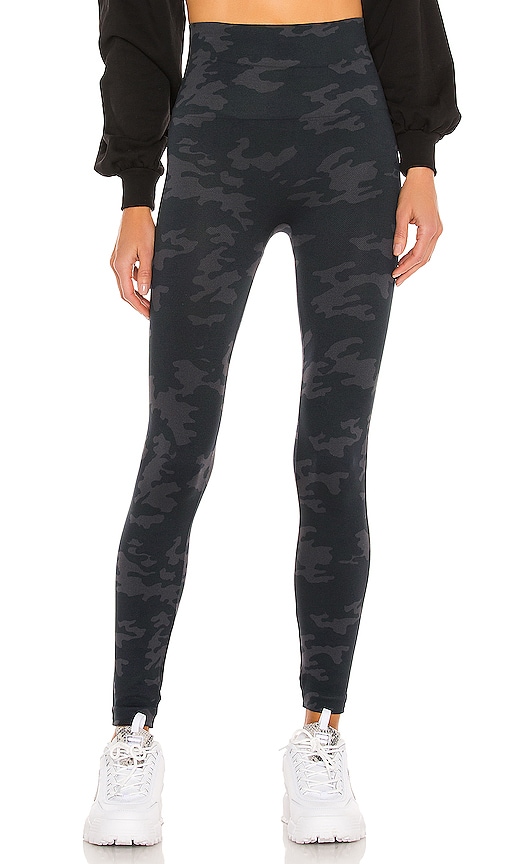 Spanx Look At Me Now Seamless Leggings S in Heather Camo