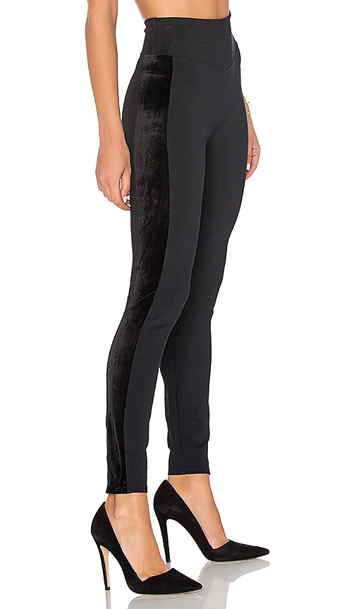 Enza Costa Ponte Zipper Legging in Black