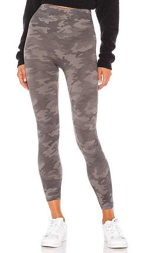 Spanx Cropped Look At Me Now Legging In Sage Camo