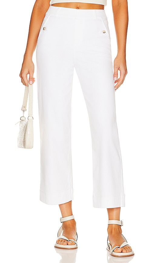 Shop Spanx Stretch Twill Cropped Wide Leg Pant In White