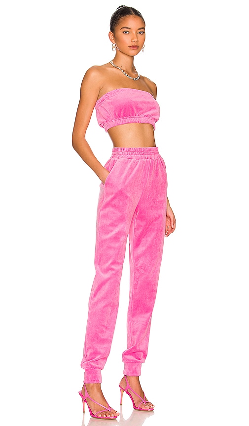 Superdown Penelope Velour Pant Set In Pink | ModeSens