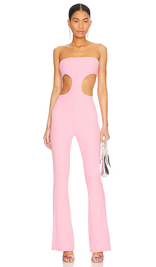 Superdown Darcey Cut Out Jumpsuit In Pink