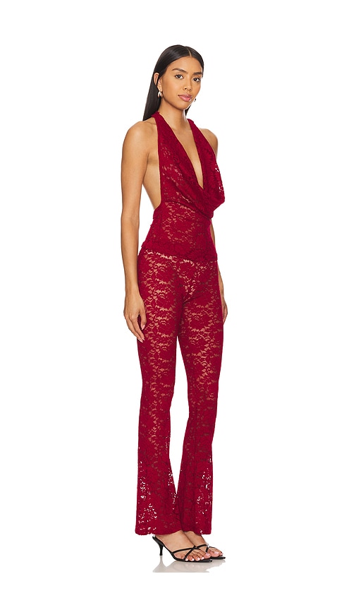 Superdown Tania Pant Set In Burgundy