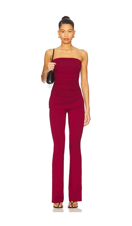 Superdown Annalise Pant Set In Burgundy