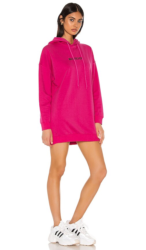 hot pink sweatshirt dress