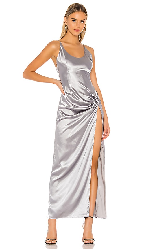 silver maxi dress