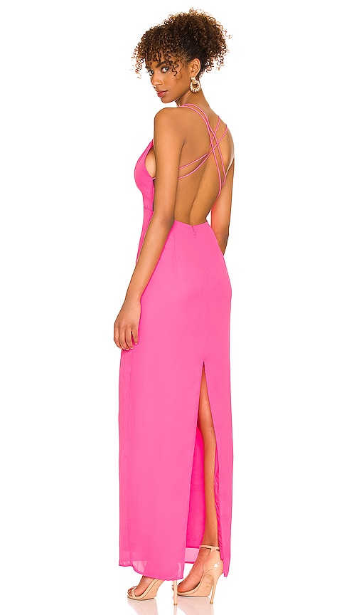 superdown Lucinda Strappy Maxi Dress in Hot Pink | REVOLVE