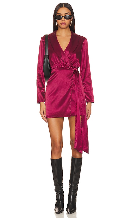 superdown Jennie Mini Dress in Burgundy