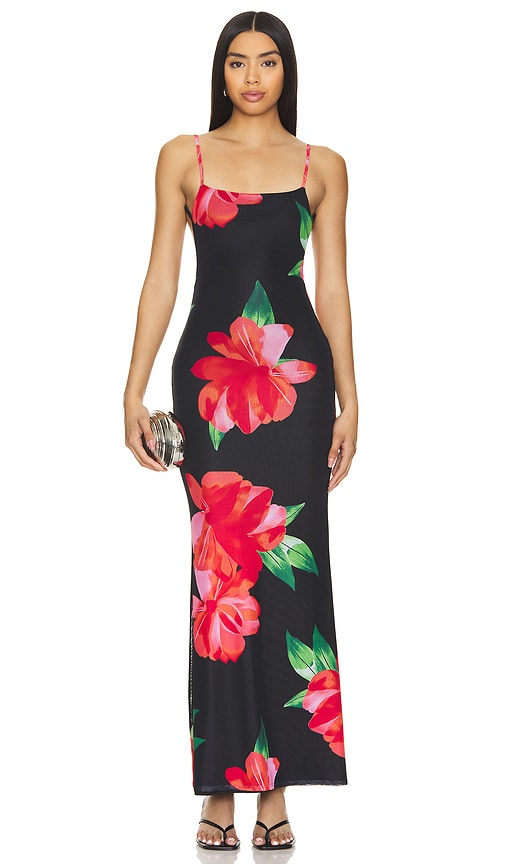 superdown Karley Maxi Dress in Black Floral