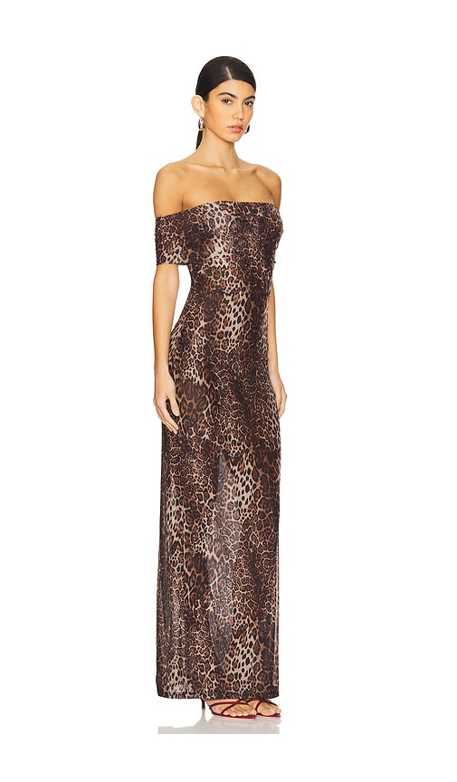 Superdown Niko Maxi Dress In Brown