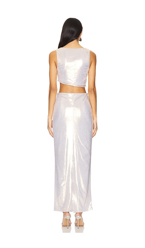  Superdown 2-teiliges Maxikleid Pearl In Metallic Gold. Größe Xs. Also In S, M, Xl. 