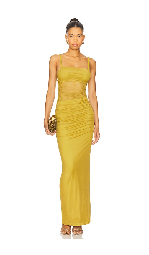 Celeste Maxi Dress in Olive. - size XS (also in L, M, S, XL, XXS)