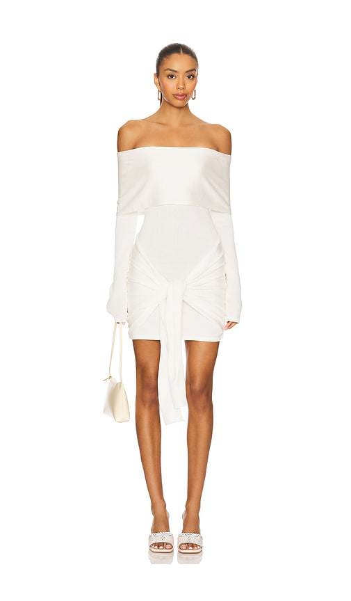 Theresa Mini Dress in White. - size S (also in L, M, XS)