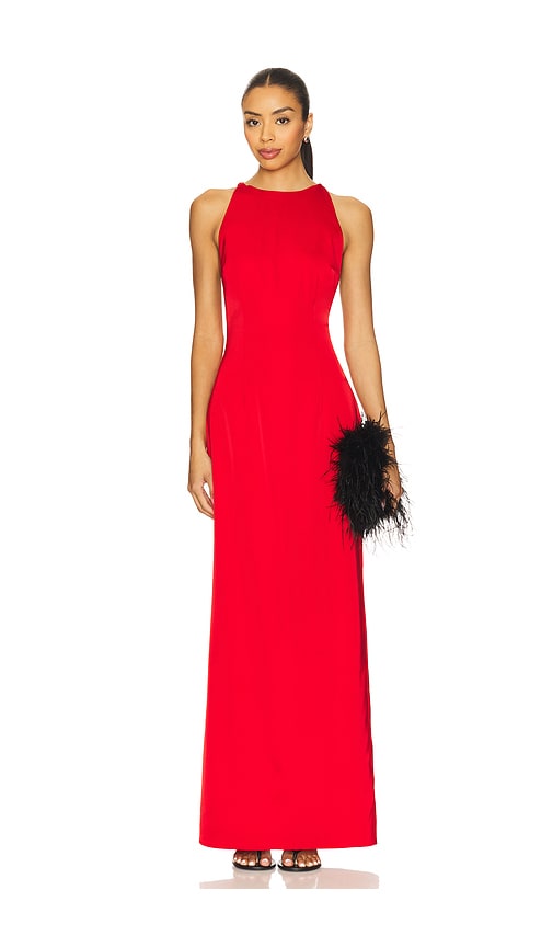 Madeline Maxi Dress in Red. - size XS (also in L, M, S, XL, XXS)