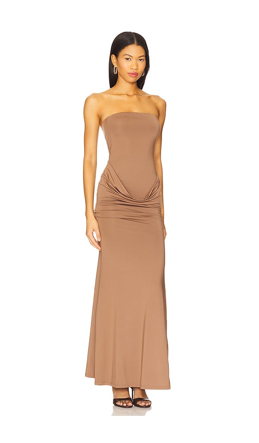 Superdown Alessie Maxi Dress In Brown