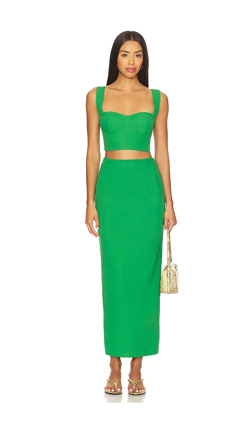 Superdown Veneda Skirt Set In Green