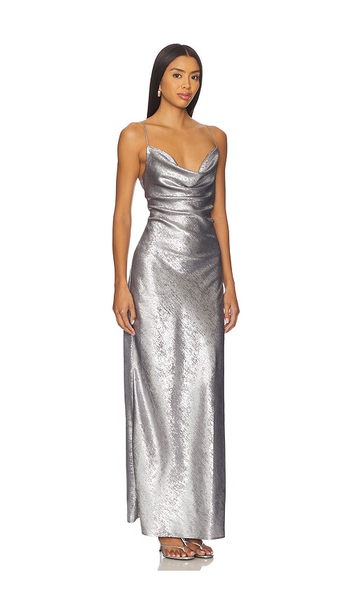 Superdown Kit Maxi Dress In Silver