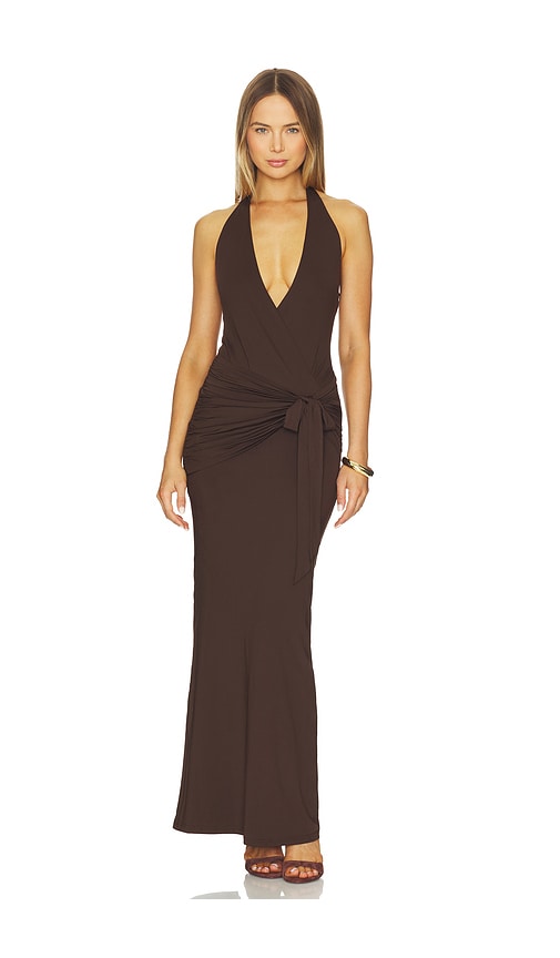 superdown Chloe Halter Maxi Dress