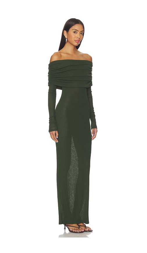 Superdown Chantal Sheer Gown In Green