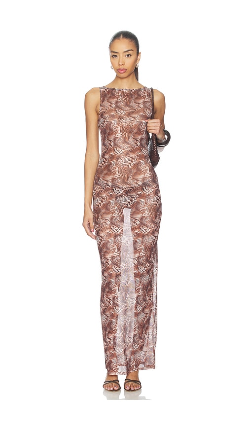 Daranna Maxi Dress by superdown in Animal Multi