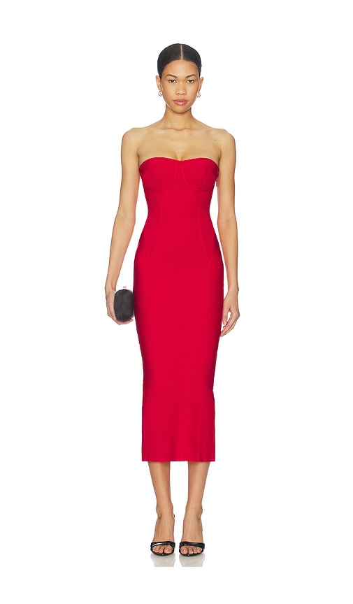 Ethelyn Midi Dress by superdown in Red