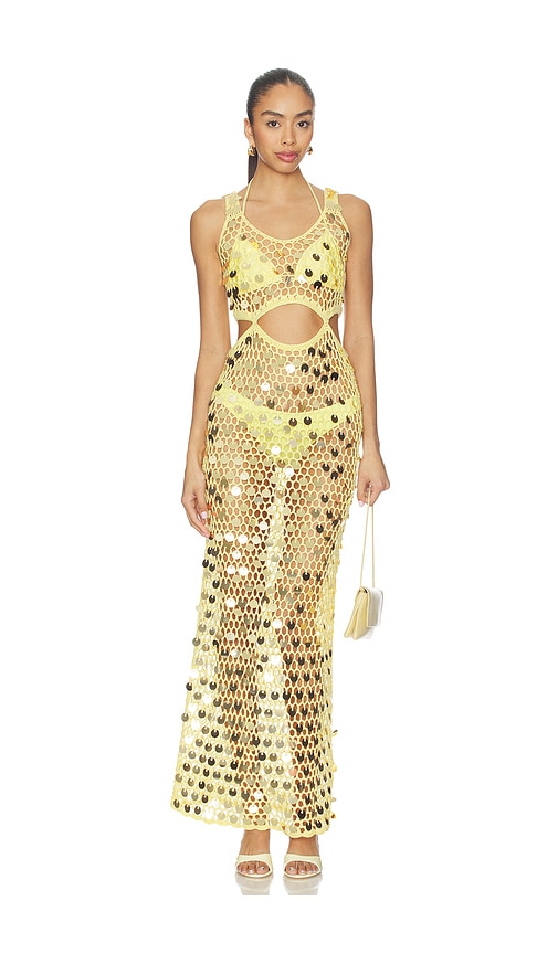 Elena Maxi Dress by superdown in Baby Yellow