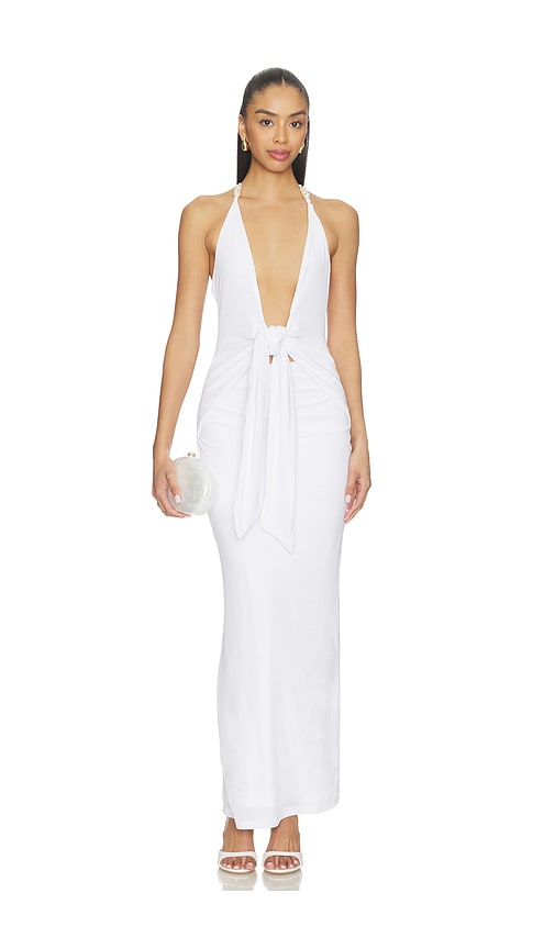 White Plunge Dress: Women's Deep V Mini, Midi, Maxi