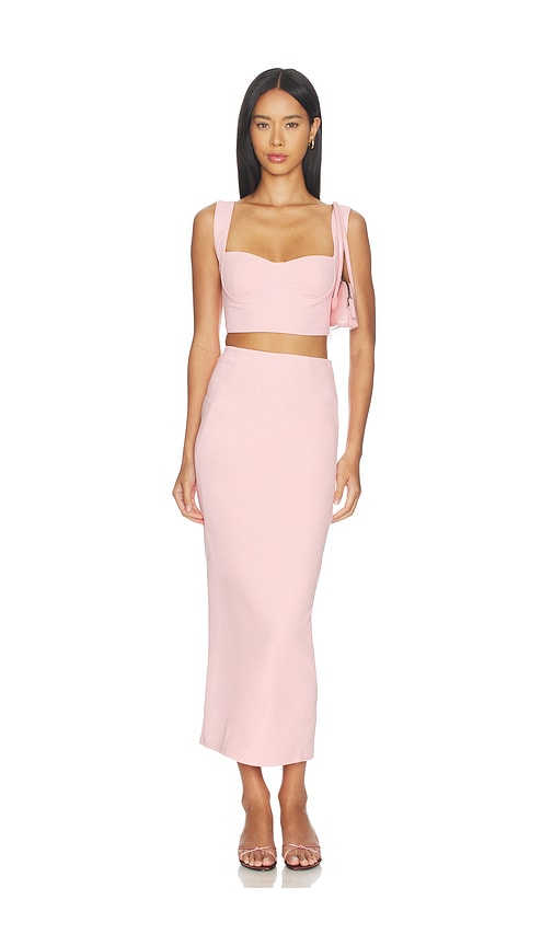 Veneda Skirt Set by superdown in Pink
