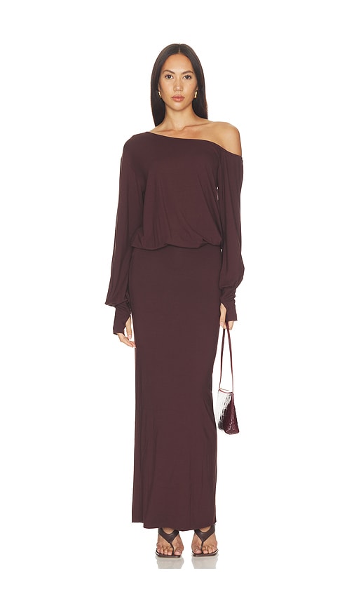 Rosabella Maxi Dress by superdown in Dark Brown