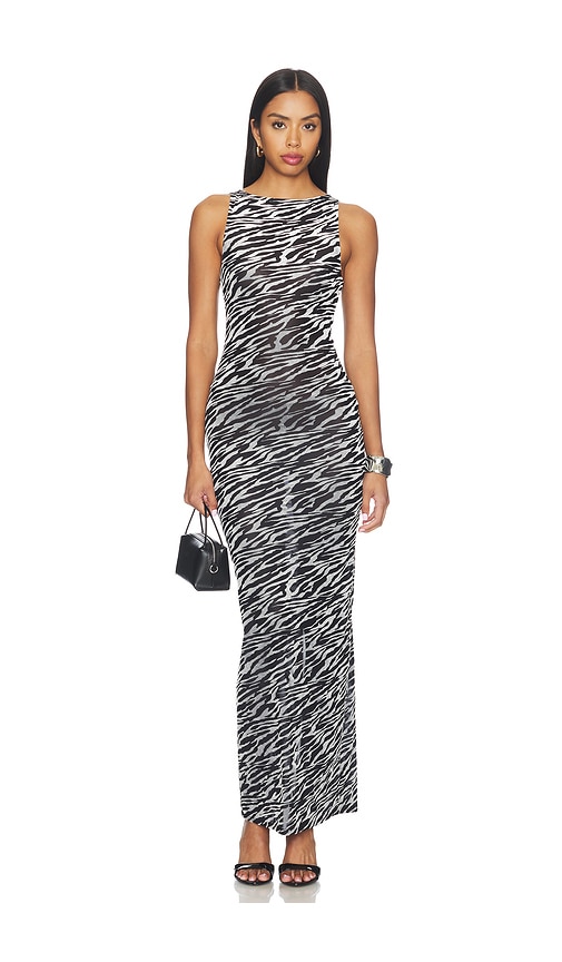 Daranna Maxi Dress by superdown in Zebra Burnout