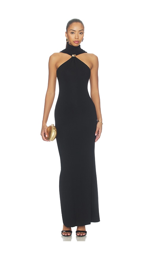 Gemma Turtleneck Maxi Dress by superdown in Black